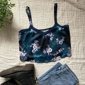 Lace Urban Outfitters Vintage 90s 2000s y2k crop tank top shirt floral aesthetic